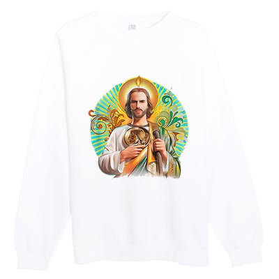 San Judas Tadeo Shirts San Judas Shirts Mexican Premium Crewneck Sweatshirt