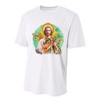 San Judas Tadeo Shirts San Judas Shirts Mexican Performance Sprint T-Shirt