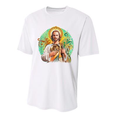 San Judas Tadeo Shirts San Judas Shirts Mexican Performance Sprint T-Shirt