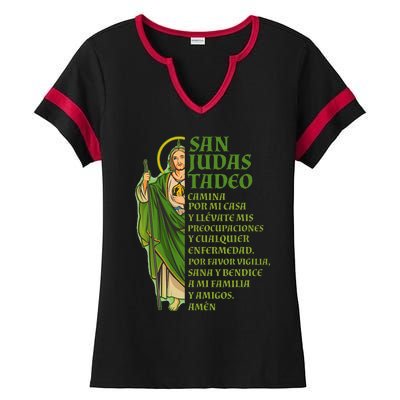 San Judas Tadeo Con OracióN Ladies Halftime Notch Neck Tee