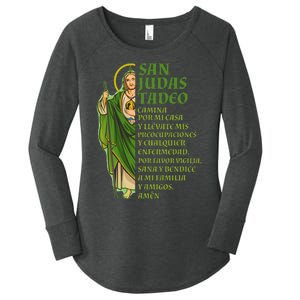 San Judas Tadeo Con OracióN Women's Perfect Tri Tunic Long Sleeve Shirt