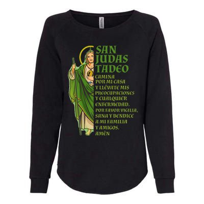 San Judas Tadeo Con OracióN Womens California Wash Sweatshirt