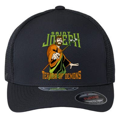 St Joseph Terror Of Demons Consecration 2021 Catholic Saint Flexfit Unipanel Trucker Cap