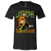 St Joseph Terror Of Demons Consecration 2021 Catholic Saint V-Neck T-Shirt