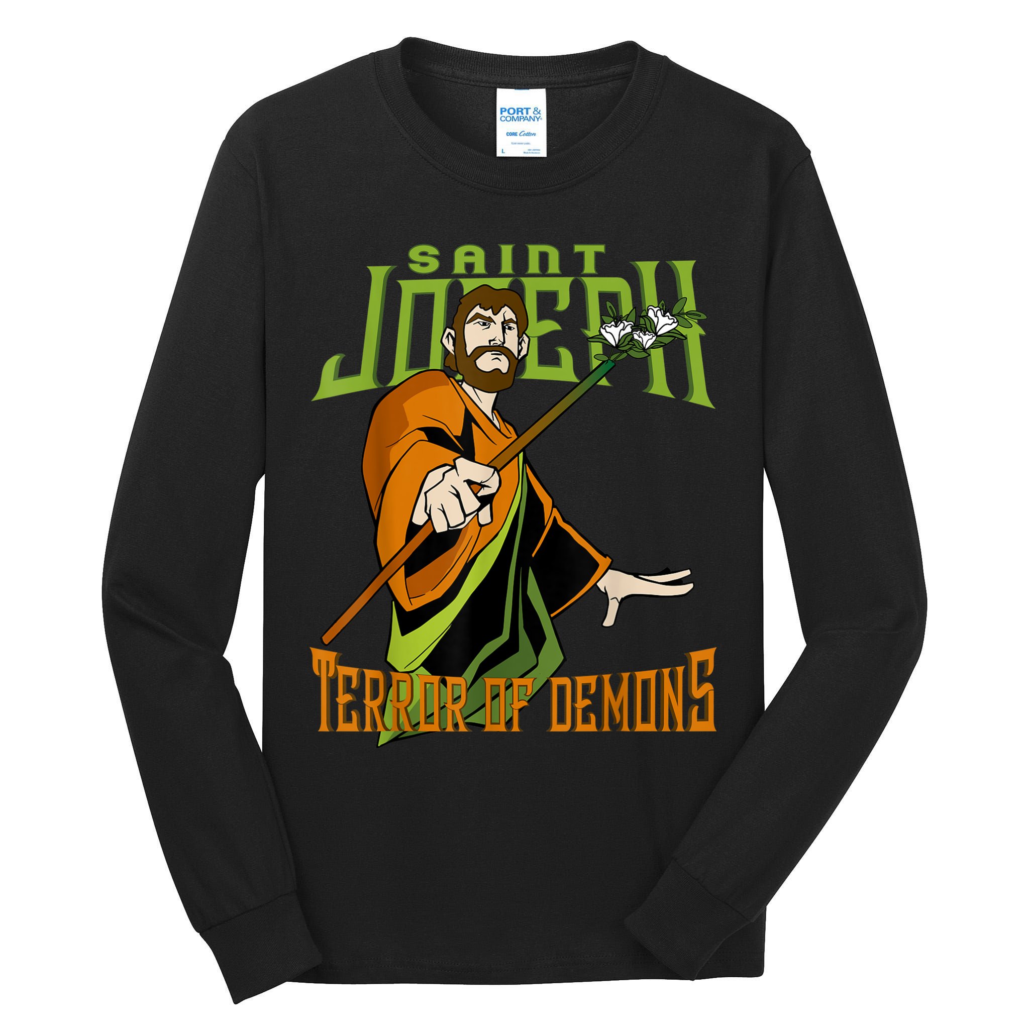 St Joseph Terror Of Demons Consecration 2021 Catholic Saint Tall Long Sleeve T-Shirt