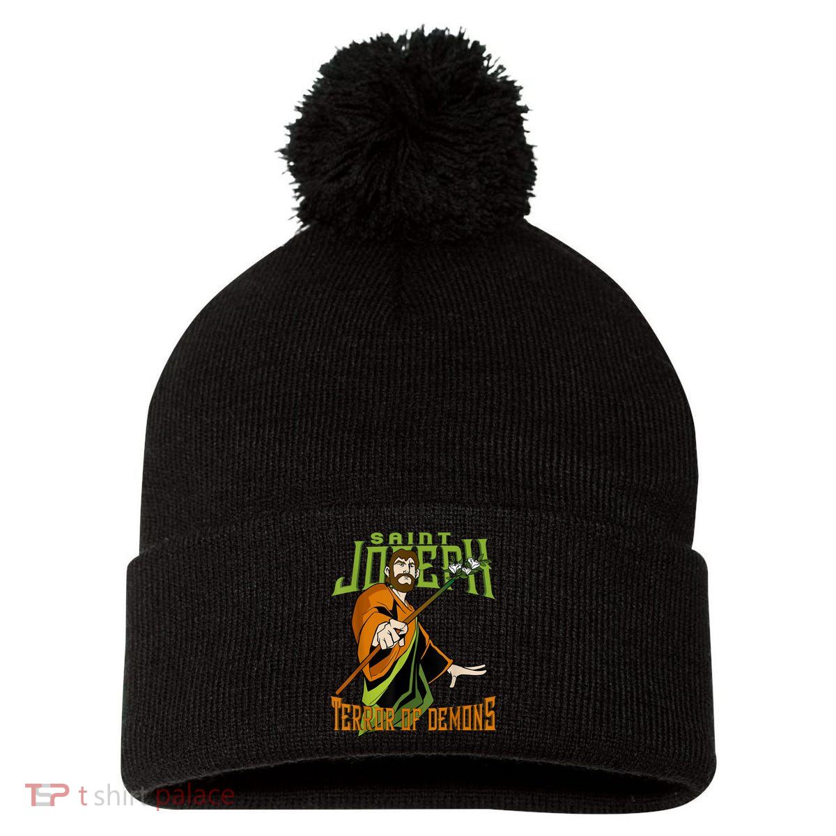 St Joseph Terror Of Demons Consecration 2021 Catholic Saint Pom Pom 12in Knit Beanie