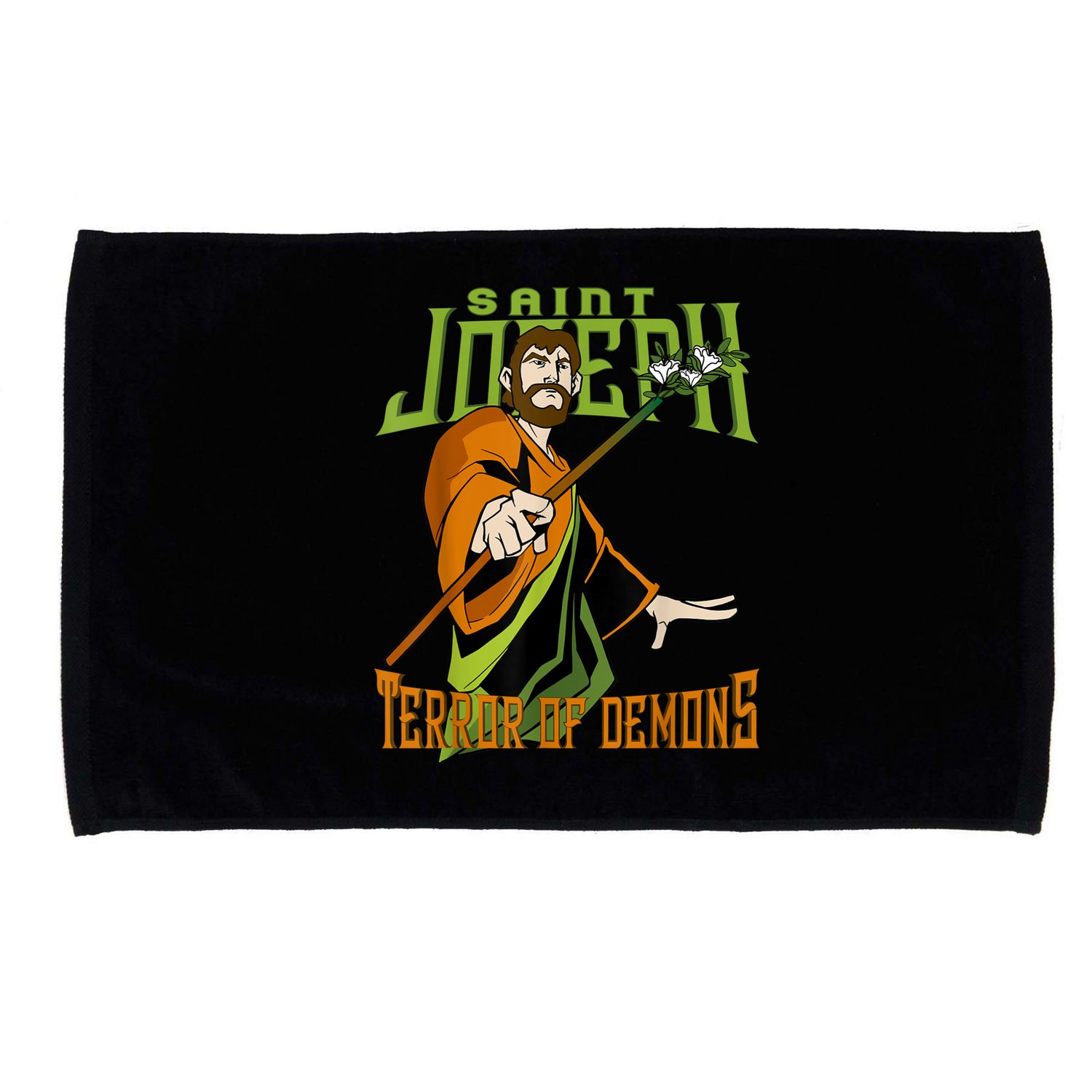 St Joseph Terror Of Demons Consecration 2021 Catholic Saint Microfiber Hand Towel