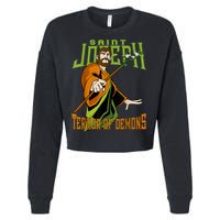 St Joseph Terror Of Demons Consecration 2021 Catholic Saint Cropped Pullover Crew