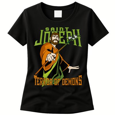 St Joseph Terror Of Demons Consecration 2021 Catholic Saint Womens T-Shirt