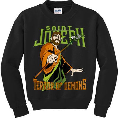 St Joseph Terror Of Demons Consecration 2021 Catholic Saint Kids Sweatshirt