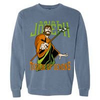 St Joseph Terror Of Demons Consecration 2021 Catholic Saint Garment-Dyed Sweatshirt