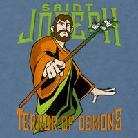 St Joseph Terror Of Demons Consecration 2021 Catholic Saint Garment-Dyed Sweatshirt