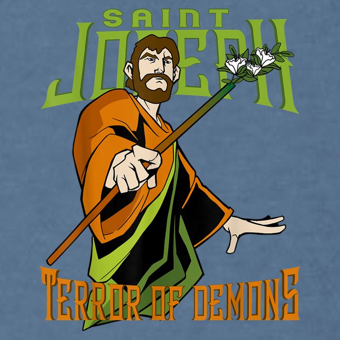 St Joseph Terror Of Demons Consecration 2021 Catholic Saint Garment-Dyed Sweatshirt