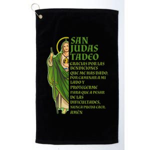 San Judas Tadeo gracias por protegerme christian Platinum Collection Golf Towel