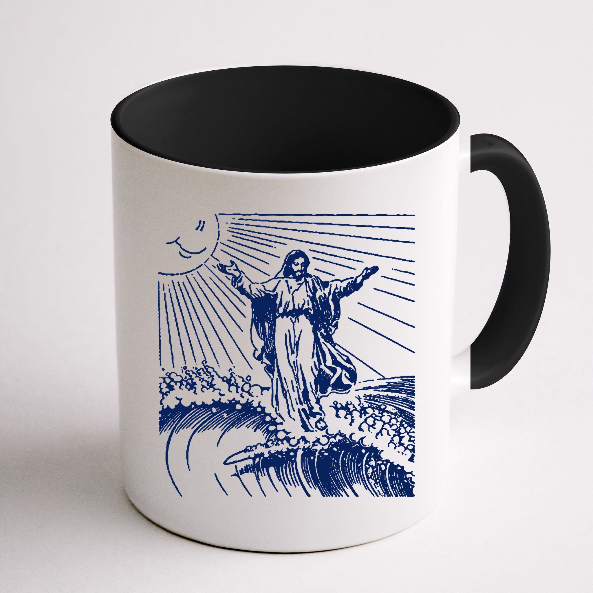 Surfing Jesus T Shirt Vintage Surfing T Shirt Surf Jesus Shirt 80s Surfer Tees Mug