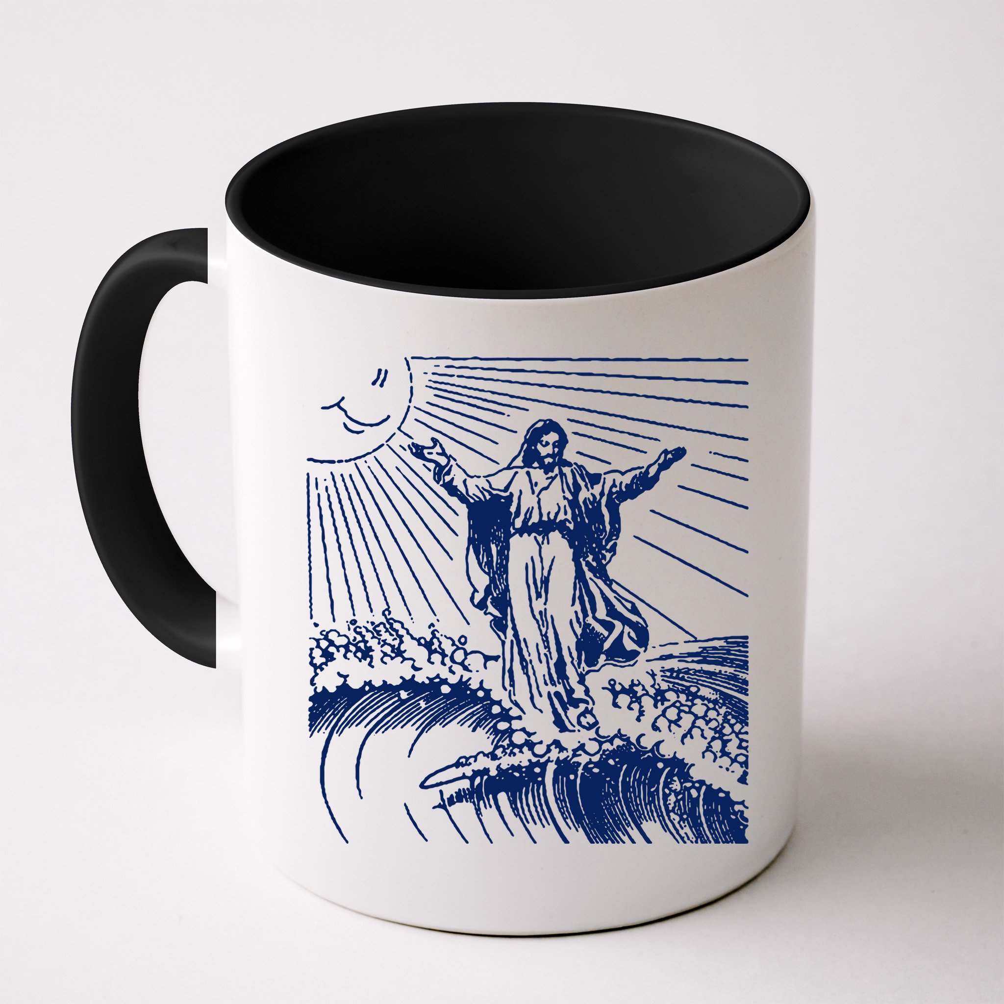 Surfing Jesus T Shirt Vintage Surfing T Shirt Surf Jesus Shirt 80s Surfer Tees Mug