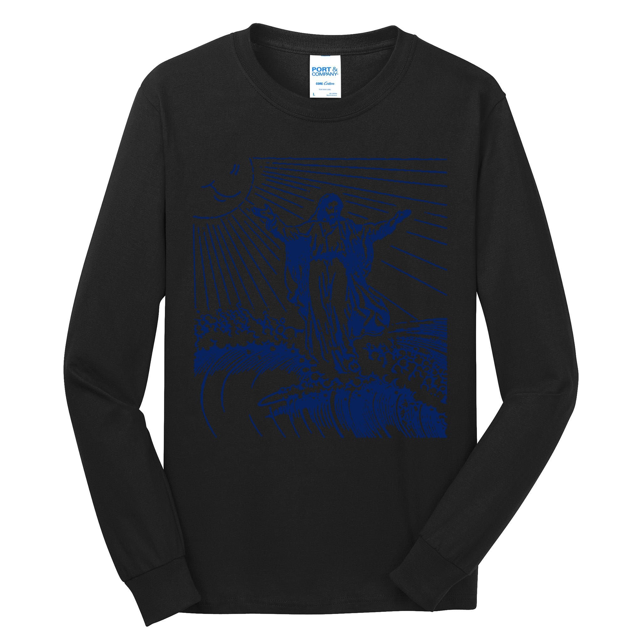 Surfing Jesus T Shirt Vintage Surfing T Shirt Surf Jesus Shirt 80s Surfer Tees Tall Long Sleeve T-Shirt