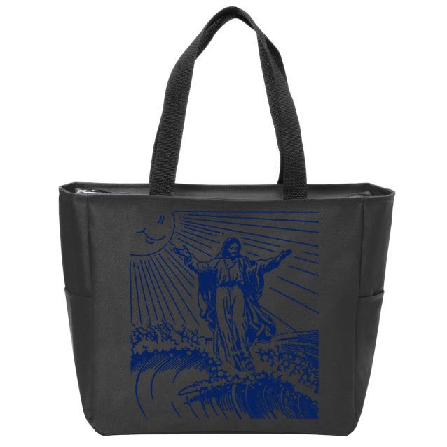 Surfing Jesus T Shirt Vintage Surfing T Shirt Surf Jesus Shirt 80s Surfer Tees Zip Tote Bag