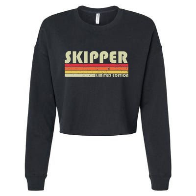 Skipper Job Title Profession Birthday Worker Cropped Pullover Crew