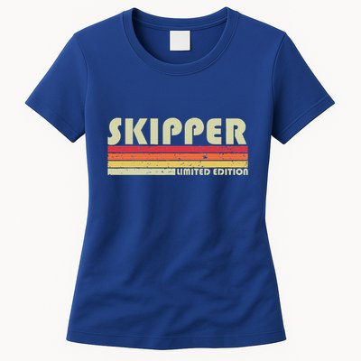 Skipper Job Title Profession Birthday Worker Womens T-Shirt