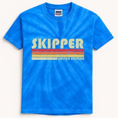 Skipper Job Title Profession Birthday Worker Kids Tie-Dye T-Shirt