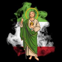 San Judas Tadeo con Bandera de México Cooling Performance Crew T-Shirt