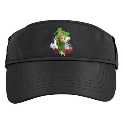 San Judas Tadeo con Bandera de México Adult Drive Performance Visor