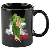 San Judas Tadeo con Bandera de México 11oz C Handle Ceramic Mug