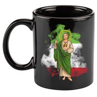 San Judas Tadeo con Bandera de México 11oz C Handle Ceramic Mug
