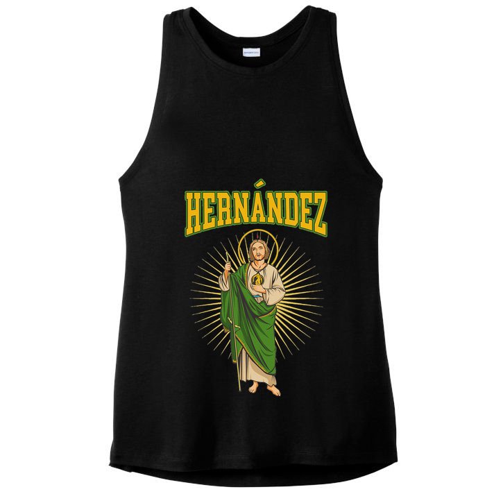 San Judas Tadeo Con Apellido HernáNdez Ladies PosiCharge Tri-Blend Wicking Tank