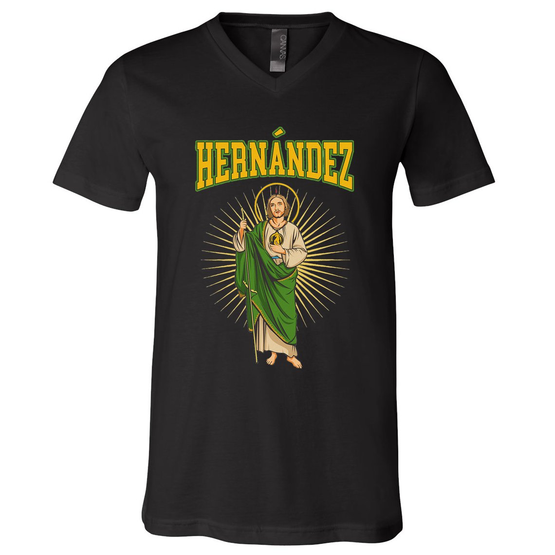 San Judas Tadeo Con Apellido HernáNdez V-Neck T-Shirt
