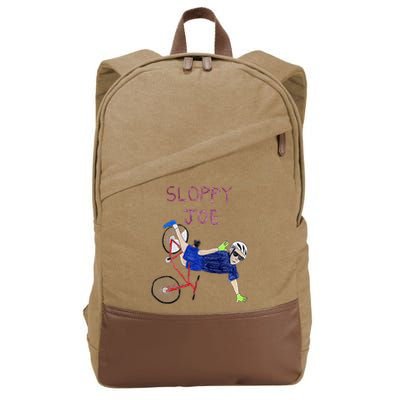 Sloppy Joe Tee Running The Country Is Like Riding A Bike Cotton Canvas Backpack