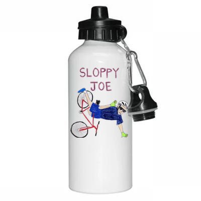 Sloppy Joe Tee Running The Country Is Like Riding A Bike Aluminum Water Bottle