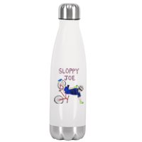 Sloppy Joe Tee Running The Country Is Like Riding A Bike Stainless Steel Insulated Water Bottle