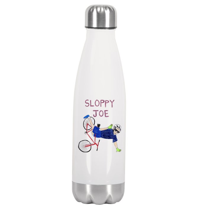 Sloppy Joe Tee Running The Country Is Like Riding A Bike Stainless Steel Insulated Water Bottle