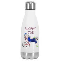 Sloppy Joe Tee Running The Country Is Like Riding A Bike Stainless Steel Insulated Water Bottle