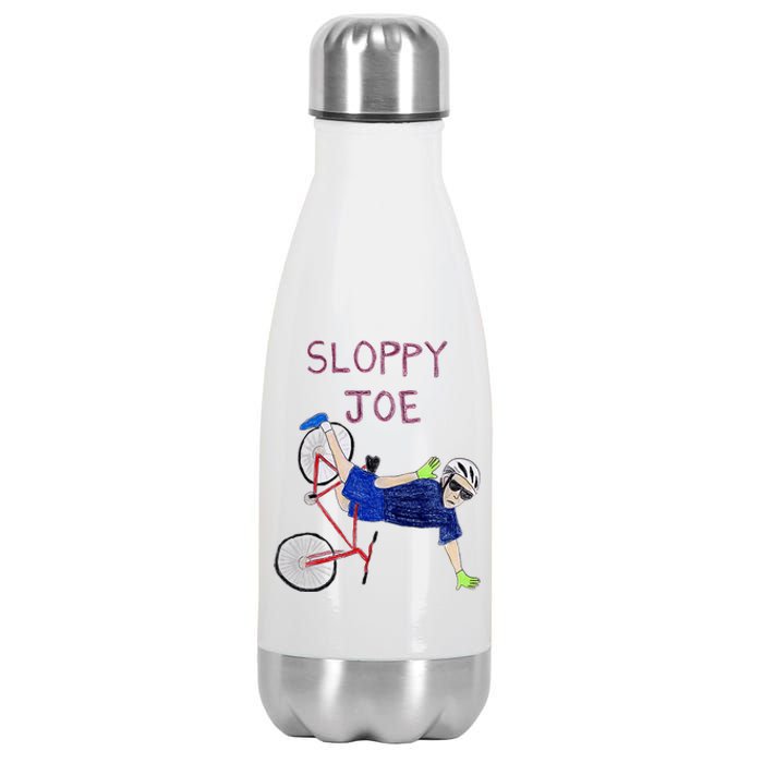 Sloppy Joe Tee Running The Country Is Like Riding A Bike Stainless Steel Insulated Water Bottle