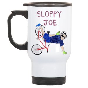 Sloppy Joe Tee Running The Country Is Like Riding A Bike Stainless Steel Travel Mug