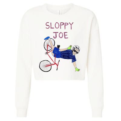 Sloppy Joe Tee Running The Country Is Like Riding A Bike Cropped Pullover Crew