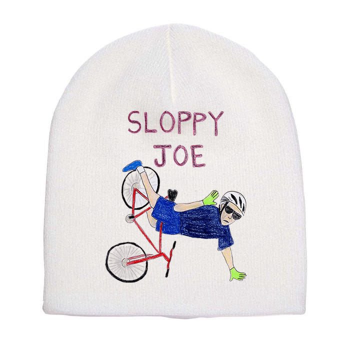 Sloppy Joe Tee Running The Country Is Like Riding A Bike Short Acrylic Beanie
