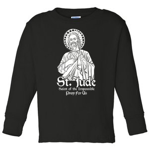 Saint Jude Thaddeus Patron Saint of Impossible Toddler Long Sleeve Shirt