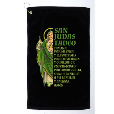 San Judas Tadeo Con OracióN Platinum Collection Golf Towel