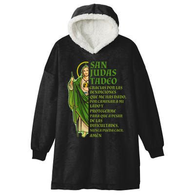San Judas Tadeo gracias por protegerme Hooded Wearable Blanket