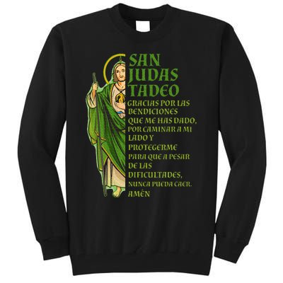 San Judas Tadeo gracias por protegerme Tall Sweatshirt