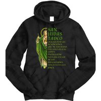 San Judas Tadeo gracias por protegerme Tie Dye Hoodie