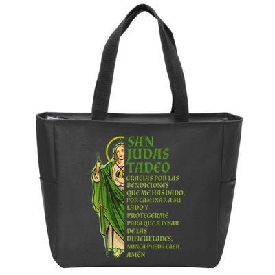 San Judas Tadeo gracias por protegerme Zip Tote Bag