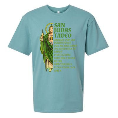 San Judas Tadeo gracias por protegerme Sueded Cloud Jersey T-Shirt