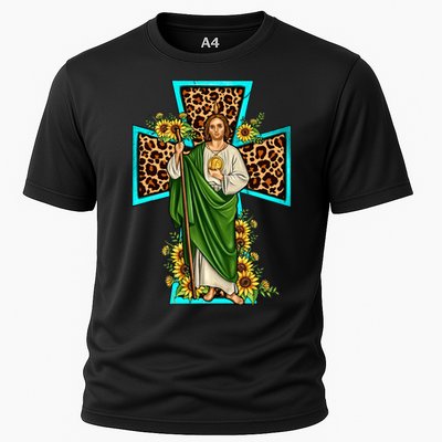 San Judas Tadeo Saint Jude Thaddeus Cooling Performance Crew T-Shirt