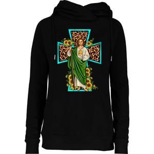 San Judas Tadeo Saint Jude Thaddeus Womens Funnel Neck Pullover Hood