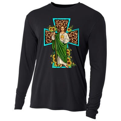 San Judas Tadeo Saint Jude Thaddeus Cooling Performance Long Sleeve Crew